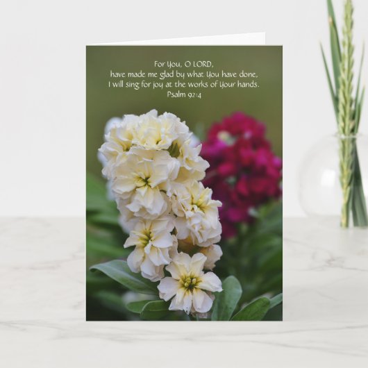 Blume des Glaubens Hübsche Blume Schriftsatz Karte (Vorderseite)