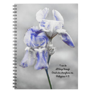 Blume des Glaubens Iris Strength Prayer-Notebook Notizblock