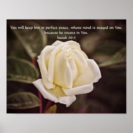 Blume des Glaubens Isaiah 26:3 Art-Poster Poster (Vorne)