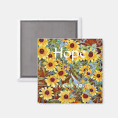 Blume des Glaubens Jeremiah 29:11 Wildblume Magnet (Vorderseite/Rückseite)