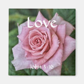 Blume des Glaubens John 3:16 Rose Magnet (Vorne)