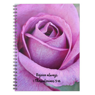 Blume des Glaubens Lila Rose Rejoice Journal Notizblock