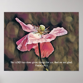 Blume des Glaubens Psalm 126:3 Art-Poster Poster