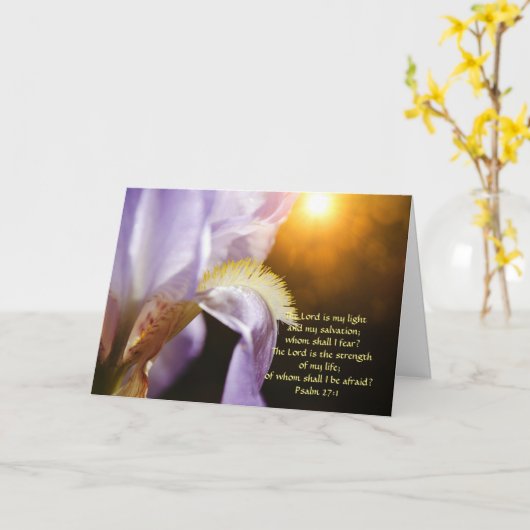 Blume des Glaubens Psalm 27:1 Note Card Karte (Gelbe Blume)
