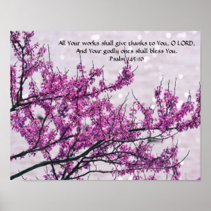Blume des Glaubens Psalm 45:10 Art Poster