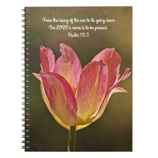 Blume des Glaubens Tulip Sunset Lob Gebet Notizblock (Vorderseite)