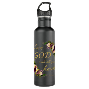 Blume des Glaubens von Frauen: Liebe GOD mit dem g Edelstahlflasche