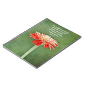 Blume des Glaubens Zinnia Geschenkartikelbuch Notizblock (Linke Seite)