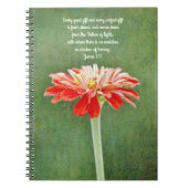 Blume des Glaubens Zinnia Geschenkartikelbuch Notizblock (Vorderseite)