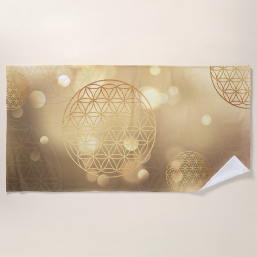 Blume des Goldglanzes Strandtuch (Vorderseite)
