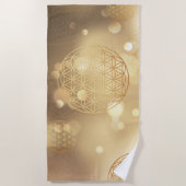 Blume des Goldglanzes Strandtuch (Vorderseite)