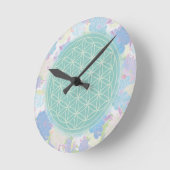 Blume des grünen Lebens, Runde Wanduhr (Winkel)