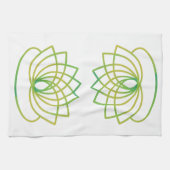 Blume des grünen und gelben Lotus Geschirrtuch (Horizontal)