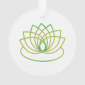 Blume des grünen und gelben Lotus Ornament (Rückseite)