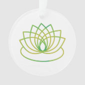 Blume des grünen und gelben Lotus Ornament (Vorderseite)
