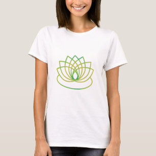 Blume des grünen und gelben Lotus T-Shirt