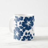 Blume des Hawaiianischen Blauen Hibiskus Kaffeetasse (Vorderseite Links)