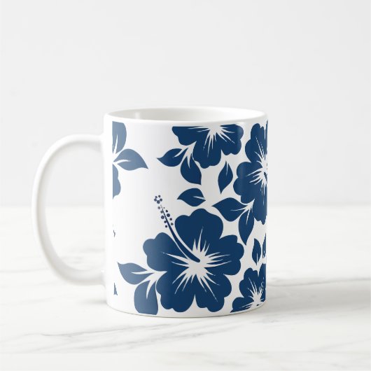 Blume des Hawaiianischen Blauen Hibiskus Kaffeetasse (Links)