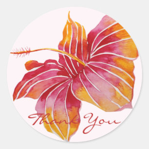 Blume des hawaiianischen Hibiskus Danke, Sticker