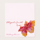 Blume des hawaiianischen Hibiskus: geklappte Visit Visitenkarten (Außenseite Aufgefaltet)