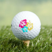 Blume des hawaiianischen Hibiskus Golfball (Insitu T-Shirt)