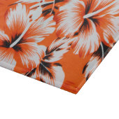 Blume des hawaiianischen Hibiskus Hintergrund Schneidebrett (Ecke)