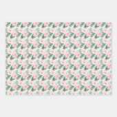 Blume des hawaiianischen Hibiskus in Rosa Geschenkpapier Set (Vorderseite 2)