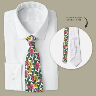 Blume des hawaiianischen Hibiskus Personalisierte  Krawatte