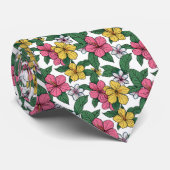 Blume des hawaiianischen Hibiskus Personalisierte Krawatte (Gerollt)