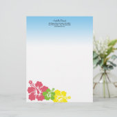 Blume des hawaiianischen Hibiskus tropisch-rosa So Briefkopf (Stehend Vorderseite)