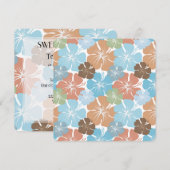 Blume des hawaiianischen tropischen Hibiskus 16 .  Einladung (Vorne/Hinten)