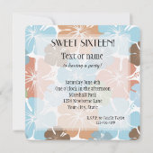 Blume des hawaiianischen tropischen Hibiskus 16 .  Einladung (Rückseite)