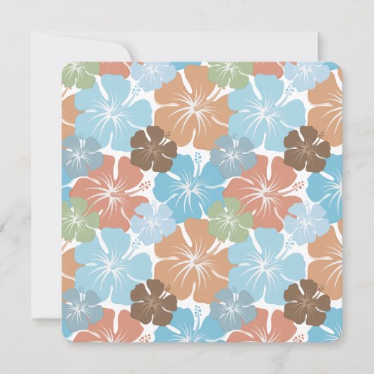 Blume des hawaiianischen tropischen Hibiskus 16 .  Einladung (Vorderseite)