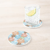 Blume des hawaiianischen tropischen Hibiskus Getränkeuntersetzer (Seite)