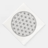 Blume des heiligen Geometriesymbols im alten Zen Serviette (Ecke)