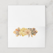 Blume des Herbst-Erntedanks Platzkarte (Außenseite Aufgefaltet)