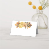 Blume des Herbst-Erntedanks Platzkarte (Vorderseite)