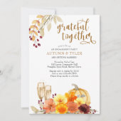 Blume des Herbstes dankbar für die gemeinsame Enga Einladung (Vorderseite)