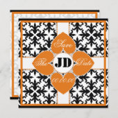 Blume des Herzens auf Damaskus Speichern Sie die A Save The Date (Vorne/Hinten)