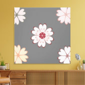 Blume des Herzens auf Grau Leinwanddruck (Insitu (Wohnzimmer))