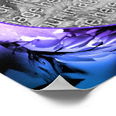 Blume des Herzens Bluten Rahmen Ihr eigenes Foto h Poster (Ecke)