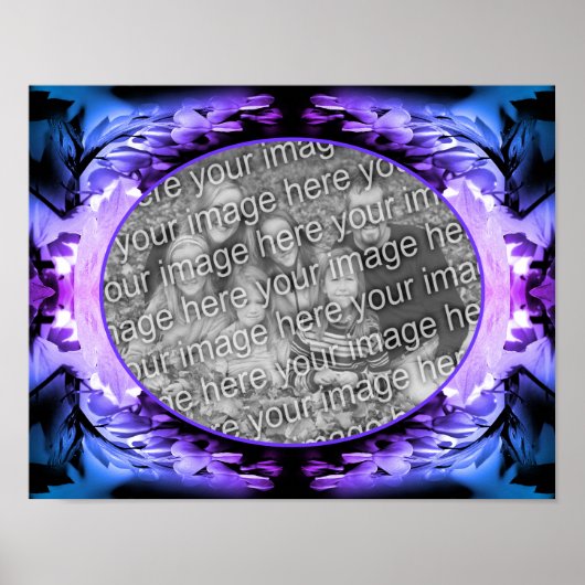 Blume des Herzens Bluten Rahmen Ihr eigenes Foto h Poster (Vorne)