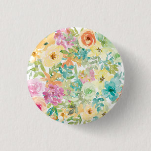 Blume des Herzens Button