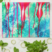 Blume des Herzens Geschirrtuch (Gefaltet)