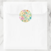 Blume des Herzens Runder Aufkleber (Tasche)