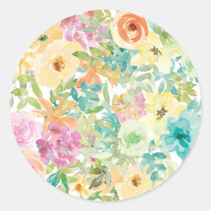 Blume des Herzens Runder Aufkleber