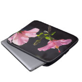Blume des Hibiskus in Profil Laptopschutzhülle (Vorne Knopf)