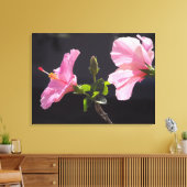 Blume des Hibiskus in Profil Leinwanddruck (Insitu (Wohnzimmer))