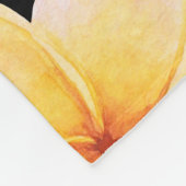 Blume des Hibiskus Plumeria Fleecedecke (Ecke)