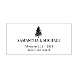 Blume des Hochwaldes Zeichnend Hand Permastempel